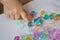 Sensory games with broken hydrogel water beads