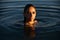 Sensual girl in water. Beauty woman. Fashion portrait. Summer beach.