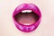 Sensual mouth. Beauty sensual lips. lips, lip care and beauty. Lipstick or lipgloss. Beautiful tender lip, lipstick