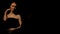 Sensual woman stroking body, strip show in luxury night club, performance