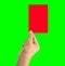 Sent off with a red card