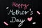 Sentence HAPPY MOTHER`S DAY written in chalk on a chalkboard