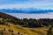 On the Sentes de la Dole from La Rippe, Jura mountains, Switzerland, in autumn