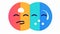 A Sentiment analysis icon representing the analysis of emotional tones and attitudes expressed in created with Generative AI