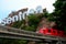 Sentosa island resort monorail and iconic sign Singapore