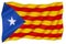 The Senyera Estelada - the unofficial flag of Catalan independence