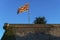 Senyera flag at Montjuic Castle