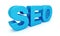 SEO 3D blue letters