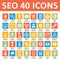 SEO 40 Vector Icons
