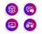 Seo adblock, Augmented reality and Employees messenger icons set. Tractor sign. Vector