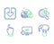 Seo adblock, Bitcoin and Chemistry lab icons set. Load document, Click hand and Elephant on ball signs. Vector