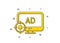 Seo adblock icon. Search engine optimization sign. Vector