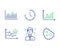 Seo analysis, Support consultant and Money diagram icons set. Time, Dot plot and Bacteria signs. Vector