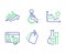 Seo certificate, Ranking stars and Growth chart icons set. Disabled, Sale tags and Chemistry lab signs. Vector