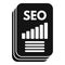 Seo chart document icon simple vector. Online boost