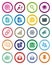 SEO circle icon sets