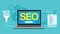 Seo content marketing strategy concept search engine