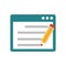 Seo copywriting flat icon