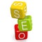 SEO dice blocks