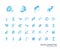 SEO and digital market analytics isometric line icons. 3d vector