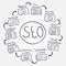 SEO fundamentals - vector doodle internet concept