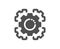 Seo gears icon. Settings cogwheel sign. Traffic management. Vector