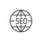 Seo global browser outline icon