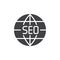 Seo global browser vector icon