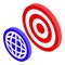 Seo global target icon isometric vector. Web search