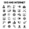 SEO icons, search engine optimization icons
