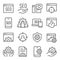 SEO icons set vector illustration. Contains such icon as strategy, marketing, website, target, search engine optimization and more