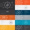 SEO Infographic 10 line icons banners