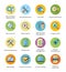 SEO & Internet Marketing Flat Icons Set 1 - Bubble Series