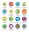 SEO & Internet Marketing Flat Icons Set 2 - Bubble