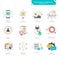 Seo internet marketing icons, modern flat design