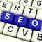 Seo Keys Representing Internet Optimization And Promotion