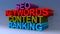 Seo keywords content ranking on blue