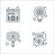 seo line icons. linear set. quality vector line set such as chat, investor, idea