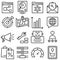 SEO line icons set