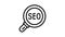 Seo magnify glass icon animation