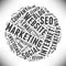 SEO and Marketing. Cloud of words.