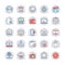 SEO and Marketing Colored icons Icons