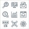 seo and marketing line icons. linear set. quality vector line set such as settings, affiliate, rating, cloud computing, bar chart