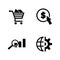 SEO Marketing. Simple Related Vector Icons