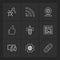 seo , money , internet , bugs , network , eps icons set vector