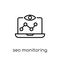 seo Monitoring icon. Trendy modern flat linear vector seo Monitoring icon on white background from thin line Programming