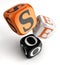 Seo orange black dice blocks