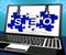 SEO Puzzle On Laptop Shows Online Searching