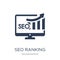 SEO Ranking icon. Trendy flat vector SEO Ranking icon on white b