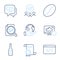 Seo script, Check article and Medical drugs icons set. Champagne bottle, Coffee beans and Recovery cloud signs. Vector